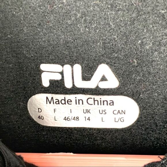 HP🏆 Vintage 90’s Y2K Fila Women’s Black Track Jacket Size Large - Picture 5 of 8